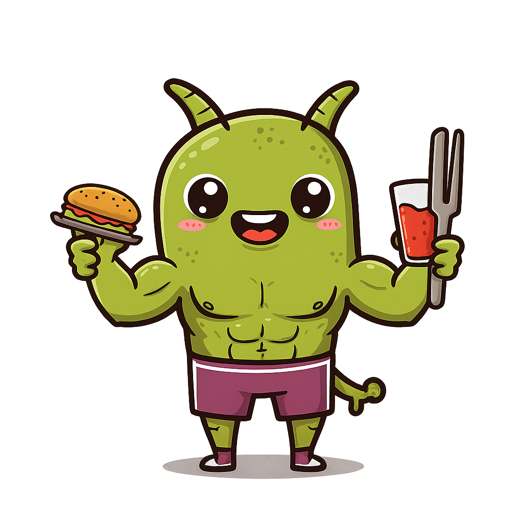 Muscular character representing data-driven results